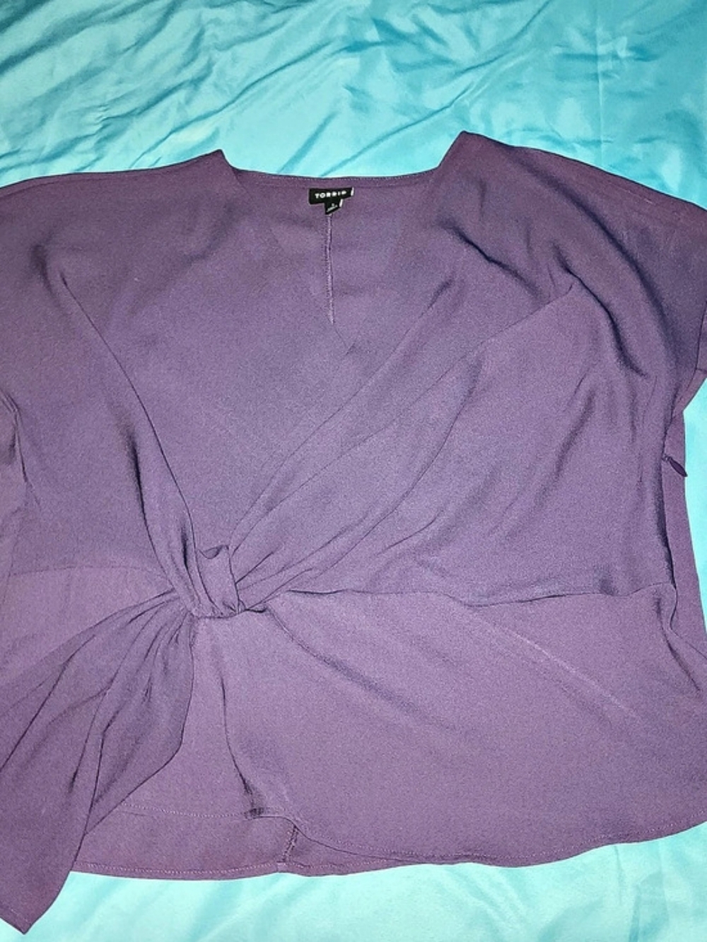 Torrid Purple Knot Front Blouse Like New
